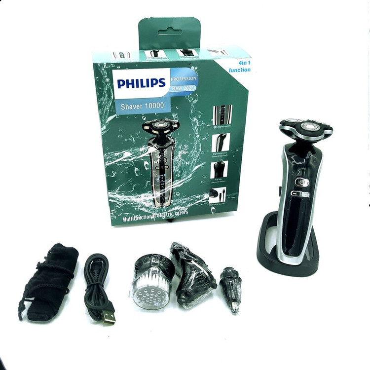 ریش تراش فلیپس ph10000 دیجیتالی،ضداب زیر دوشی،ست کامل دامادی،همراه فیس براش،اورجینال
