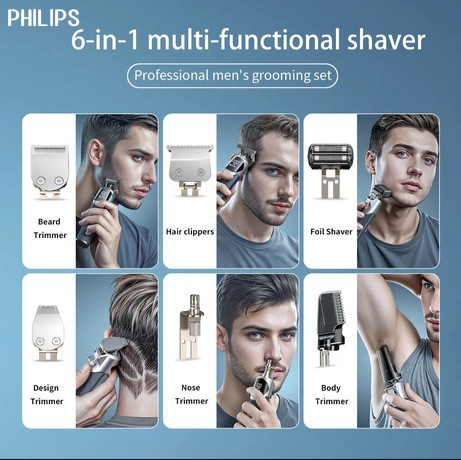 ست ماشین اصلاح سر و صورت بدن ضداب PHILIPS PROFESSIONAL 9520/70